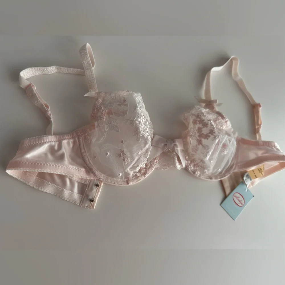 La Perla Vintage Elegant bridal Lace Pink Bra